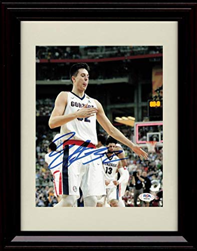 Framed 8x10 Zach Collins - Gonzaga Bulldogs - Autograph Replica Print Framed Print - College Basketball FSP - Framed   