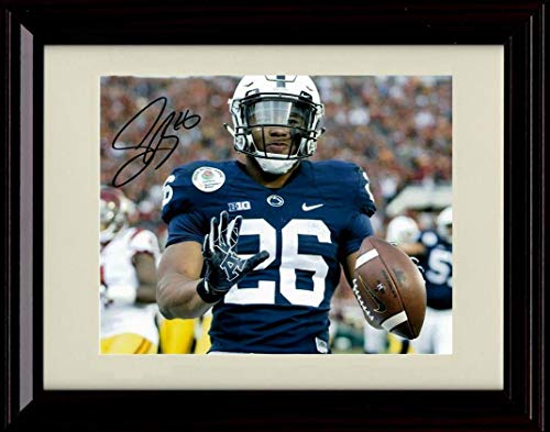 Framed 8x10 Saquon Barkley - Close Up - Penn State Nittany Lions - Autograph Replica Print Framed Print - College Football FSP - Framed   