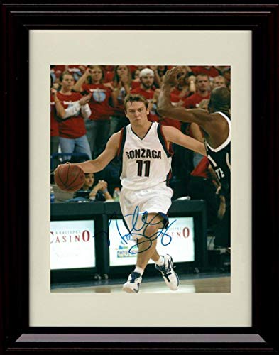 Framed 8x10 Nathan Doudney - Gonzaga Bulldogs - Autograph Replica Print Framed Print - College Basketball FSP - Framed   