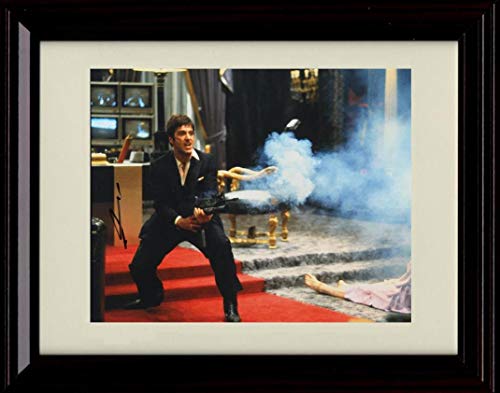 8x10 Framed Scarface - Tony Montana Autograph Replica Print Framed Print - Movies FSP - Framed   