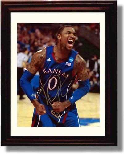 Framed 8x10 Thomas Robinson Autograph Promo Print - Kansas Jayhawks - Alley-Oop Framed Print - College Basketball FSP - Framed   