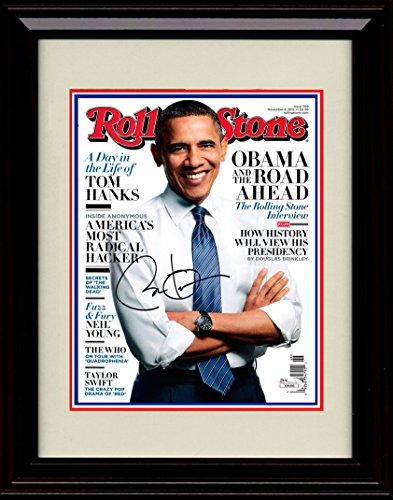 Framed Barak Obama Autograph Promo Print - Rolling Stone Magazine Framed Print - History FSP - Framed   