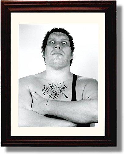 8x10 Framed Andre "the Giant" Autograph Promo Print Framed Print - Wrestling FSP - Framed   
