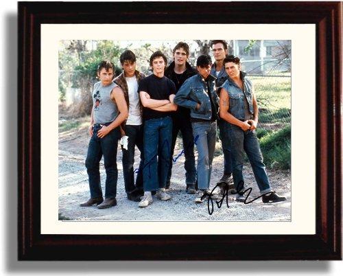 8x10 Framed C Thomas Howell and Ralph Macchio Autograph Promo Print - The Outsiders Framed Print - Movies FSP - Framed   