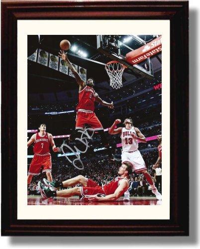 8x10 Framed Larry Sanders Autograph Promo Print - Milwaukee Bucks Framed Print - Pro Basketball FSP - Framed   