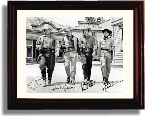 Framed Bonanza Autograph Promo Print - Cast Signed Framed Print - Television FSP - Framed   