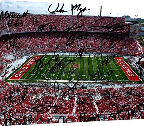 Floating Canvas Wall Art: 2014 Ohio State "The Horseshoe" Autograph Print Floating Canvas - College Football FSP - Floating Canvas   