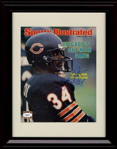Framed Walter Payton - Chicago Bears SI Autograph Print - 8/16/82 Framed Print - Pro Football FSP - Framed   