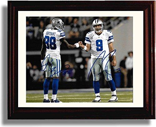 Framed - Tony Romo and Dez Bryant - Dallas Cowboys Autograph Promo Print Framed Print - Pro Football FSP - Framed   