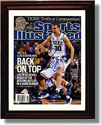 Unframed 2010 Duke "Back On Top" Jon Scheyer SI Autograph Promo Print Unframed Print - College Basketball FSP - Unframed   