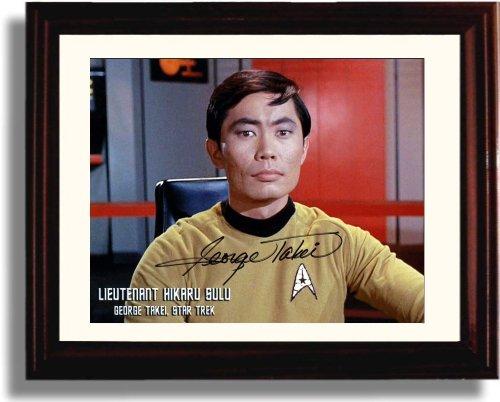 8x10 Framed Star Trek Autograph Promo Print - George Takei Framed Print - Television FSP - Framed   