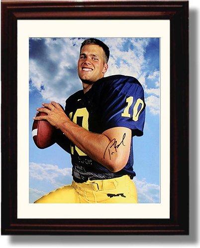 Framed 8x10 Tom Brady Autograph Promo Print - Michgan Wolverines Framed Print - College Football FSP - Framed   