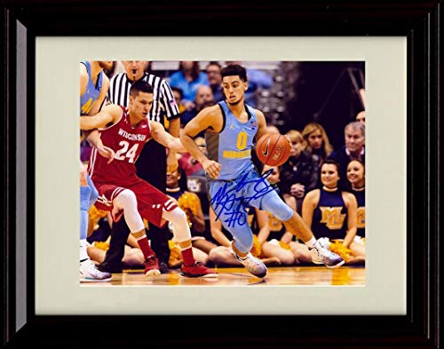 Framed 8x10 Markus Howard Autograph Promo Print - On The Run - Marquette Framed Print - College Basketball FSP - Framed   
