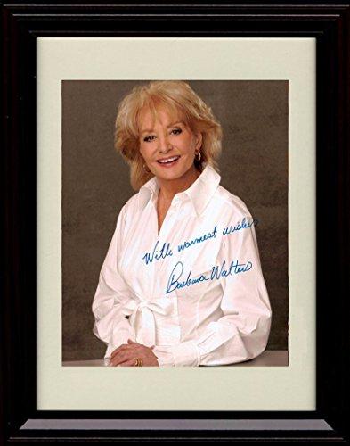 16x20 Framed Barbara Walters Autograph Promo Print - Broadcast Journalist Gallery Print - Television FSP - Gallery Framed   