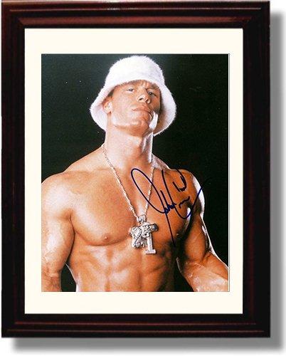 8x10 Framed John Cena Autograph Promo Print Framed Print - Wrestling FSP - Framed   