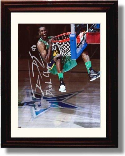 8x10 Framed Jeremy Evans Autograph Promo Print - Utah Jazz Framed Print - Pro Basketball FSP - Framed   