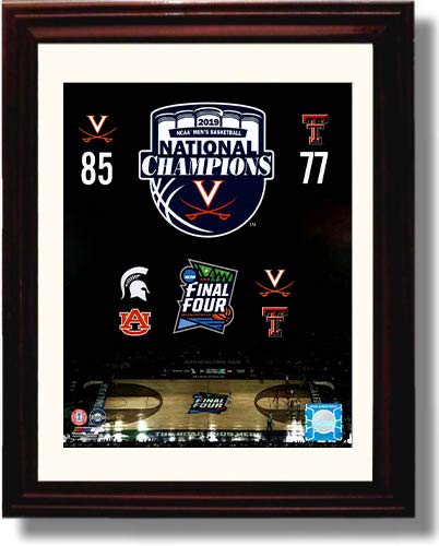 Framed 8x10 Virginia Cavaliers 2019 National Championship Game Scorecard Framed Print - College Basketball FSP - Framed   