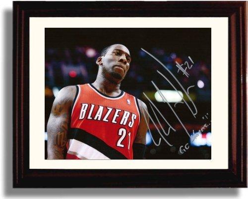 8x10 Framed JJ Hickson Autograph Promo Print - Portland Trailblazers Framed Print - Pro Basketball FSP - Framed   