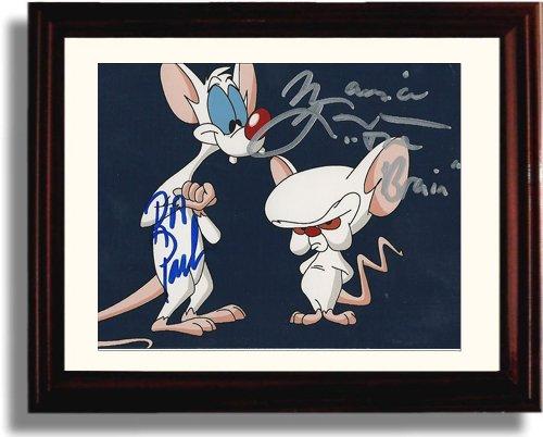 8x10 Framed Pinky and The Brain Autograph Promo Print - Landscape Framed Print - Television FSP - Framed   