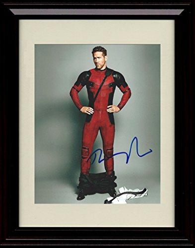 8x10 Framed Ryan Reynolds Deadpool Autograph Promo Print Framed Print - Movies FSP - Framed   