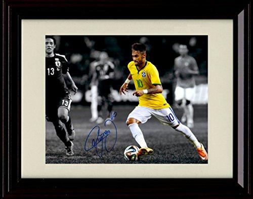 8x10 Framed Neymar Autograph Promo Print - Team Brazil Forward Framed Print - Soccer FSP - Framed   