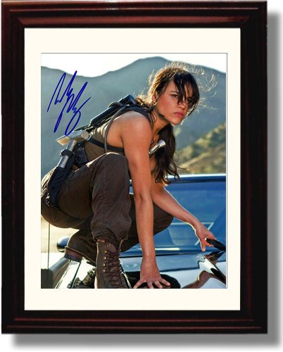 8x10 Framed Michelle Rodriguez Autograph Promo Print Framed Print - Movies FSP - Framed   
