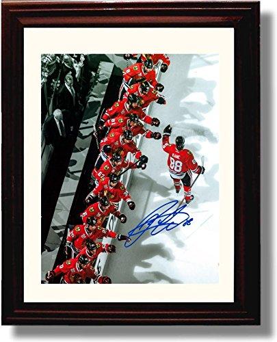 8x10 Framed Patrick Kane Goal Celebration Autograph Promo Print - Chicago Black Hawks Framed Print - Hockey FSP - Framed   