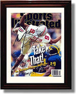 16x20 Gallery Frame Michigan Wolverines - "Take That! No. 1 Michigan Flattens Ohio State" Marcus Ray 1997 Gallery Print - College Football FSP - Gallery Framed   
