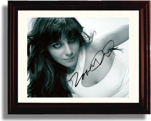 Framed Zooey Deschanel Autograph Promo Print - Landscape Framed Print - Television FSP - Framed   