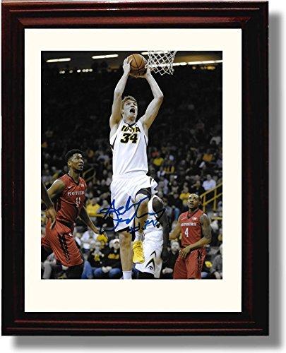Framed 8x10 Adam Woodbury Iowa Hawkeyes Autograph Promo Print - Dunking Framed Print - College Basketball FSP - Framed   