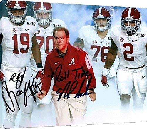 Photoboard Wall Art:   Alabama Football - Reggie Ragland & Nick Saban Autograph Print Photoboard - College Football FSP - Photoboard   