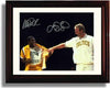 16x20 Framed Magic Johnson and Larry Bird Autograph Promo Print - LA Lakers and Boston Celtics Gallery Print - Pro Basketball FSP - Gallery Framed   