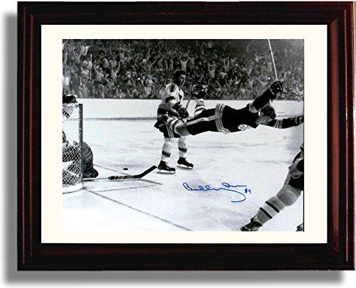 Framed Bobby Orr "The Goal" 1970 Stanley Cup Autograph Print - Boston Bruins Framed Print - Hockey FSP - Framed   