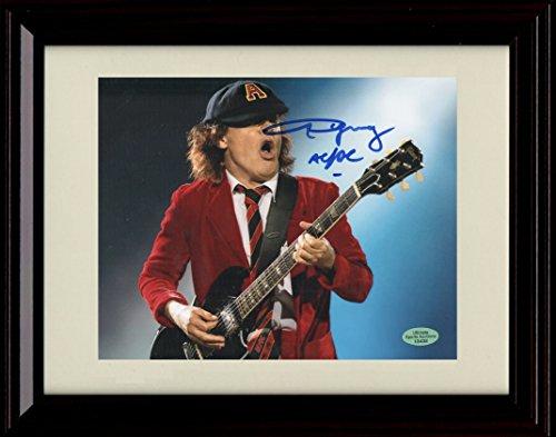 8x10 Framed Angus Young AC DC Autograph Promo Print Framed Print - Music FSP - Framed   