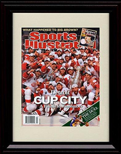 8x10 Framed Detroit Red Wings Stanley Cup Champions SI Autograph Promo Print - Cup Framed Print - Hockey FSP - Framed   