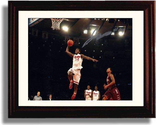 Framed 8x10 Jakarr Sampson Autograph Promo Print - St.Johns Red Storm - Going in for the Jam Framed Print - College Basketball FSP - Framed   
