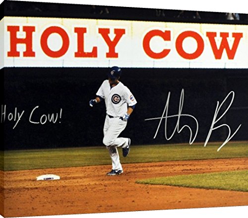 Canvas Wall Art:  Anthony Rizzo - Chicago Cubs - Holy Cow Autograph Print Canvas - Baseball FSP - Canvas   