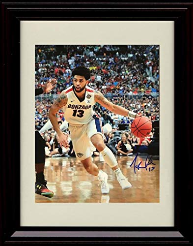 Framed 8x10 Josh Perkins - Gonzaga Bulldogs - Autograph Replica Print Framed Print - College Basketball FSP - Framed   