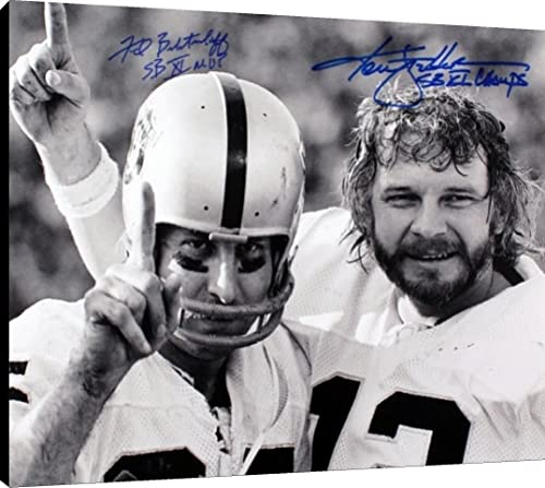 Ken Stabler and Fred Biletnikoff Floating Canvas Wall Art - Hof Legends Floating Canvas - Pro Football FSP - Floating Canvas   