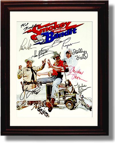 8x10 Framed Smokey and The Bandit Autograph Replica Print - Portrait Framed Print - Movies FSP - Framed   