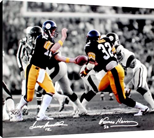 Terry Bradshaw and Franco Harris Floating Canvas Wall Art Floating Canvas - Pro Football FSP - Floating Canvas   