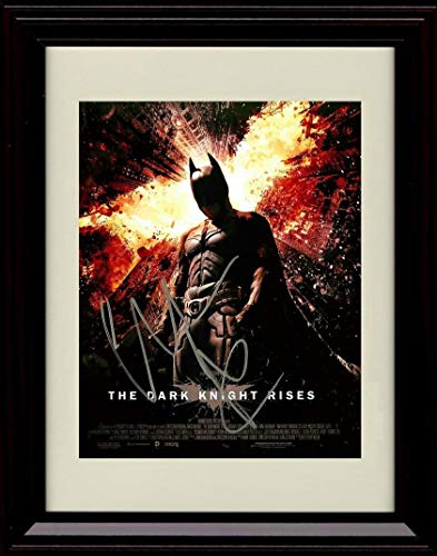 8x10 Framed Christian Bale - Dark Knight Rises Autograph Replica Print Framed Print - Movies FSP - Framed   
