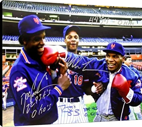 Dwight Gooden, Darryl Strawberry and Mike Tyson Floating Canvas Wall Art - Champ KO Floating Canvas - Baseball FSP - Floating Canvas   