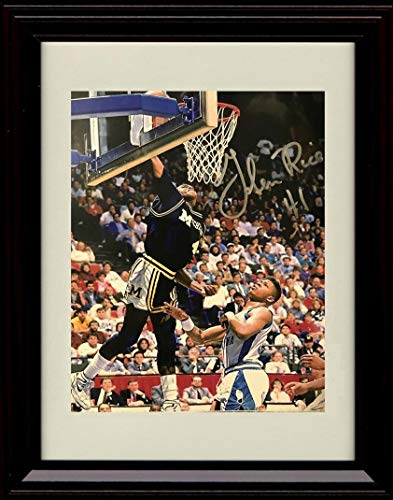 Unframed Glenn Rice - Thunder Dunk against UNC - Autograph Replica Print - Michigan Wolverines Unframed Print - College Basketball FSP - Unframed   