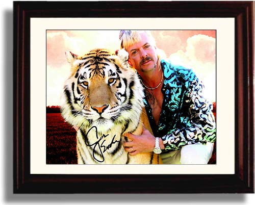 8x10 Framed Tiger King with Tiger Autograph Replica Print Framed Print - Television FSP - Framed   