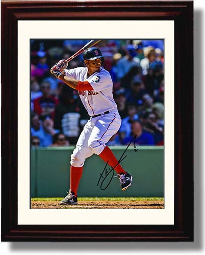 Framed 8x10 Xander Bogarts at The Plate Autograph Replica Print Framed Print - Baseball FSP - Framed   
