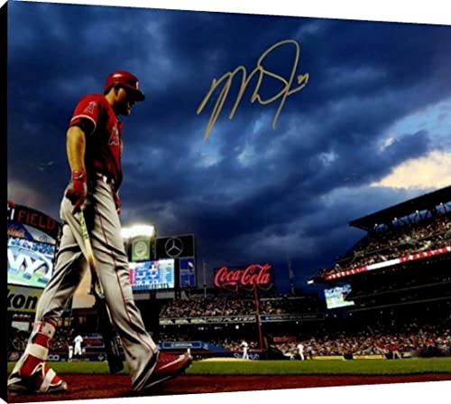 Mike Trout Canvas Wall Art - Clouds at Citi Field Canvas - Baseball FSP - Canvas   