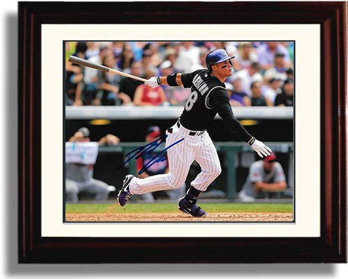 Framed 8x10 Nolan Arenado The Swing Autograph Replica Print Framed Print - Baseball FSP - Framed   