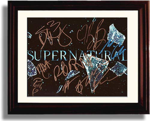 Unframed Supernatural Broken Glass Cast Autograph Replica Print Unframed Print - Television FSP - Unframed   