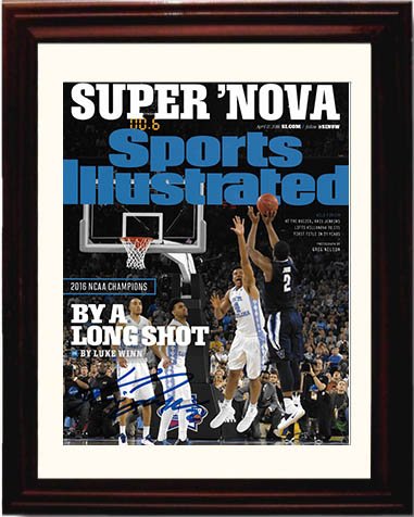 Framed 8x10 Villanova Wildcats National Champs! Sports Illustrated Autograph Replica Print - Kris Jenkins Shot Framed Print - College Basketball FSP - Framed   